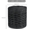 image:imageG2PLUS Black Raffia Paper Ribbon 2MM 656 Ft Natural Raffia String for Crafts Gift Wrapping Crocheting Packing DIY Arts and Crafts Halloween Christmas Party Favors