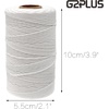image:imageG2PLUS Black String 2MM 328 Feet Natural Cotton String for Crafts Black Cotton Bakers Twine String Packing String for Gift Wrapping DIY Arts and Crafts Halloween Christmas DecorWhite