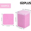 image:imageG2PLUS Cleaning Cotton Pads 600PCS Lint Free Pads Pink Makeup Remover Pad for Face FingernailPink
