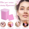 image:imageG2PLUS Cleaning Cotton Pads 600PCS Lint Free Pads Pink Makeup Remover Pad for Face FingernailPink