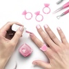 image:imageG2PLUS Glue Rings for Eyelash Extensions 100pcs Disposable Lash Rings for Pigment Baby Pink Eyelash Glue Holder Makeup Plastic Glue Cup for Nail Art and TattooPinK