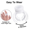 image:imageG2PLUS Glue Rings for Eyelash Extensions 100pcs Disposable Lash Rings for Pigment Baby Pink Eyelash Glue Holder Makeup Plastic Glue Cup for Nail Art and TattooCream White