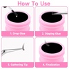 image:imageG2PLUS Glue Rings for Eyelash Extensions 100pcs Disposable Lash Rings for Pigment Baby Pink Eyelash Glue Holder Makeup Plastic Glue Cup for Nail Art and TattooBabyPink