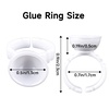 image:imageG2PLUS Glue Rings for Eyelash Extensions 100pcs Disposable Lash Rings for Pigment Baby Pink Eyelash Glue Holder Makeup Plastic Glue Cup for Nail Art and TattooWhite