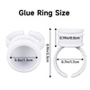 image:imageG2PLUS Glue Rings for Eyelash Extensions 100pcs Disposable Lash Rings for Pigment Baby Pink Eyelash Glue Holder Makeup Plastic Glue Cup for Nail Art and TattooCream White