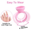 image:imageG2PLUS Glue Rings for Eyelash Extensions 100pcs Disposable Lash Rings for Pigment Baby Pink Eyelash Glue Holder Makeup Plastic Glue Cup for Nail Art and TattooPinK