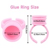 image:imageG2PLUS Glue Rings for Eyelash Extensions 100pcs Disposable Lash Rings for Pigment Baby Pink Eyelash Glue Holder Makeup Plastic Glue Cup for Nail Art and TattooBabyPink