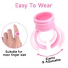 image:imageG2PLUS Glue Rings for Eyelash Extensions 100pcs Disposable Lash Rings for Pigment Baby Pink Eyelash Glue Holder Makeup Plastic Glue Cup for Nail Art and TattooBabyPink