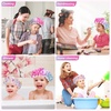 image:imageG2PLUS Kids Shower Cap 2 Pack Cute Cartoon Bath Hat Reusable Double Layer Bathing Cap for Toddlers and Children Hair Washingunicorns and whales