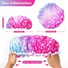 image:imageG2PLUS Kids Shower Cap 2 Pack Cute Cartoon Bath Hat Reusable Double Layer Bathing Cap for Toddlers and Children Hair Washingunicorns and whales