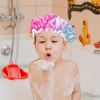 image:imageG2PLUS Kids Shower Cap 2 Pack Cute Cartoon Bath Hat Reusable Double Layer Bathing Cap for Toddlers and Children Hair Washingunicorns and whales