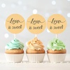 image:imageG2PLUS Love is Sweet Stickers Labels Wedding Favor Label Sticker 2 in Round Wedding Treat Sticker for Gift Wrapping Anniversary Engagement Birthday Baby Shower Party Favors