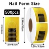 image:imageG2PLUS Nail Forms for Gel Builder 500PCS Nail Extension Forms Long Length Reusable Tip Shape Guide Stickers for DIY and Home Use Salon SuppliesGold