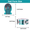 image:imageG2PLUS Nail Forms for Gel Builder 500PCS Nail Extension Forms Long Length Reusable Tip Shape Guide Stickers for DIY and Home Use Salon SuppliesGreen