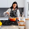 image:imageG2PLUS Thick Lemon Cotton Apron Kitchen Apron for Women Adjustable Cooking Apron with Pocket for Baking Garden ChristmasBlackfloral