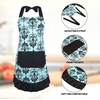 image:imageG2PLUS Thick Lemon Cotton Apron Kitchen Apron for Women Adjustable Cooking Apron with Pocket for Baking Garden ChristmasBluevintage