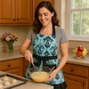 image:imageG2PLUS Thick Lemon Cotton Apron Kitchen Apron for Women Adjustable Cooking Apron with Pocket for Baking Garden ChristmasBluevintage