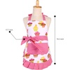 image:imageG2PLUS Thick Lemon Cotton Apron Kitchen Apron for Women Adjustable Cooking Apron with Pocket for Baking Garden ChristmasPink Cupcake