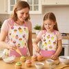 image:imageG2PLUS Thick Lemon Cotton Apron Kitchen Apron for Women Adjustable Cooking Apron with Pocket for Baking Garden ChristmasPinkcupcake Set