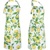 image:imageG2PLUS Thick Lemon Cotton Apron Kitchen Apron for Women Adjustable Cooking Apron with Pocket for Baking Garden ChristmasYellowclassic