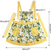 image:imageG2PLUS Thick Lemon Cotton Apron Kitchen Apron for Women Adjustable Cooking Apron with Pocket for Baking Garden ChristmasYellowelegant