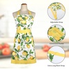 image:imageG2PLUS Thick Lemon Cotton Apron Kitchen Apron for Women Adjustable Cooking Apron with Pocket for Baking Garden ChristmasYellowelegant