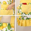 image:imageG2PLUS Thick Lemon Cotton Apron Kitchen Apron for Women Adjustable Cooking Apron with Pocket for Baking Garden ChristmasYellowlemon