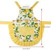 image:imageG2PLUS Thick Lemon Cotton Apron Kitchen Apron for Women Adjustable Cooking Apron with Pocket for Baking Garden ChristmasYellowlemon