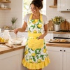 image:imageG2PLUS Thick Lemon Cotton Apron Kitchen Apron for Women Adjustable Cooking Apron with Pocket for Baking Garden ChristmasYellowlemon
