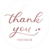 image:imageG2PLUS 100PCS Thank You Very Much Tags Rose Gold Foil Thank You Tag 22 in White Paper Round Gift Tags with String for Gift Wrapping DIY Arts amp Crafts Wedding Party FavorsRose Red Gold