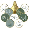 image:imageG2PLUS 210PCS Baby Shower Candy Stickers 075 inch Round Sage Green Baby Shower Stickers for Hershey Kisses Envelope Seals Invitations