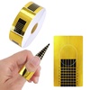 image:imageG2PLUS Nail Forms for Gel Builder 500PCS Nail Extension Forms Long Length Reusable Tip Shape Guide Stickers for DIY and Home Use Salon SuppliesGold