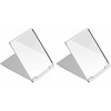 image:imageG2PLUS Portable Folding Vanity Mirror UltraSlim Aluminum Shell Travel Mirror 4x3 Inch Small Mirror for Travel Bathroom Makeup Beauty Grooming45L x 32W Pack of 2