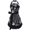 image:imageG2PLUS Thick Lemon Cotton Apron Kitchen Apron for Women Adjustable Cooking Apron with Pocket for Baking Garden ChristmasBlackfloral