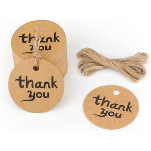 image:imageG2PLUS 100PCS Thank You Very Much Tags Rose Gold Foil Thank You Tag 22 in White Paper Round Gift Tags with String for Gift Wrapping DIY Arts amp Crafts Wedding Party FavorsKraft 1