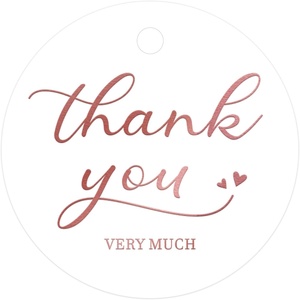 image:imageG2PLUS 100PCS Thank You Very Much Tags Rose Gold Foil Thank You Tag 22 in White Paper Round Gift Tags with String for Gift Wrapping DIY Arts amp Crafts Wedding Party FavorsRose Red Gold