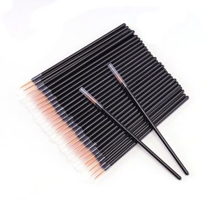 image:imageG2PLUS 100pcs Eyeliner Brush Disposable Pointed Makeup Applicators Black Eyelash Serum Brushes amp Eyeshadow Applicators for Professional Makeup Precise Eye Makeup Beauty Salon ToolsBrown