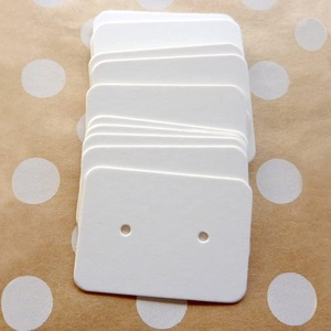 image:imageG2PLUS 200PCS Earring Display Cards Kraft Paper Earrings Holder Card 110 x 157 Ear Stud Earring Card for Handmade Earrings Studs Selling and Small Jewelries BrownWhite200PCS Small Earring Cards