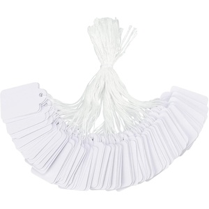 image:imageG2PLUS 500PCS Small Price Tags with String Attached 18 X 1 in Clothing Size Label Coupon Tags Brown Blank Marking Merchandise Tag for Product Jewelry Clothing Tag Store Sale SuppliesWhite