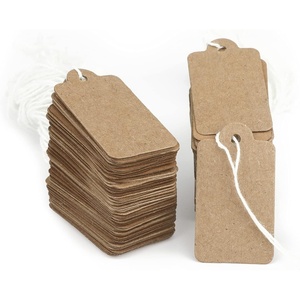 image:imageG2PLUS 500PCS Small Price Tags with String Attached 18 X 1 in Clothing Size Label Coupon Tags Brown Blank Marking Merchandise Tag for Product Jewelry Clothing Tag Store Sale SuppliesKraft2500pcs