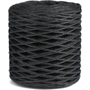 image:imageG2PLUS Black Raffia Paper Ribbon 2MM 656 Ft Natural Raffia String for Crafts Gift Wrapping Crocheting Packing DIY Arts and Crafts Halloween Christmas Party Favors
