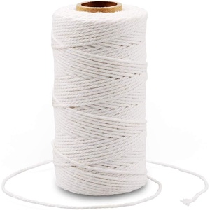 image:imageG2PLUS Black String 2MM 328 Feet Natural Cotton String for Crafts Black Cotton Bakers Twine String Packing String for Gift Wrapping DIY Arts and Crafts Halloween Christmas DecorWhite