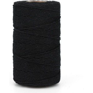 image:imageG2PLUS Black String 2MM 328 Feet Natural Cotton String for Crafts Black Cotton Bakers Twine String Packing String for Gift Wrapping DIY Arts and Crafts Halloween Christmas DecorBlack