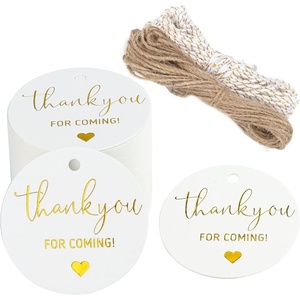 image:imageG2PLUS Thank You Tags 100PCS Thank You for Coming Tags 2 in Round Kraft Paper Gift Tag with String for Gift Wrapping DIY Arts amp Crafts Wedding Party FavorsGoldcoming