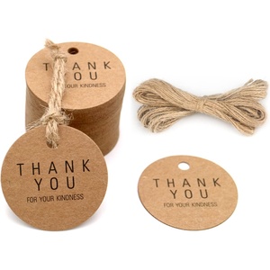 image:imageG2PLUS Thank You Tags 100PCS Thank You for Coming Tags 2 in Round Kraft Paper Gift Tag with String for Gift Wrapping DIY Arts amp Crafts Wedding Party FavorsKraftkindness