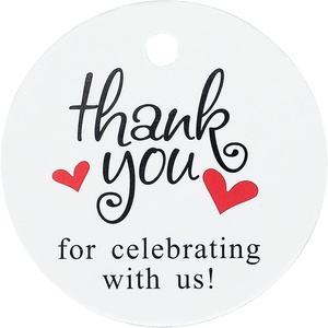 image:imageG2PLUS Thank You Tags 100PCS Thank You for Coming Tags 2 in Round Kraft Paper Gift Tag with String for Gift Wrapping DIY Arts amp Crafts Wedding Party FavorsWhite Red Heart Celebrating