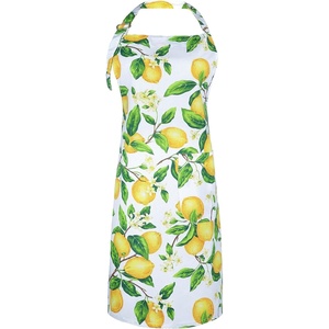 image:imageG2PLUS Thick Lemon Cotton Apron Kitchen Apron for Women Adjustable Cooking Apron with Pocket for Baking Garden ChristmasYellowclassic