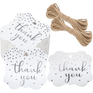 image:imageG2PLUS Wedding Favors Tags 100PCS Hugs and Kisses from The New Mr amp Mrs Tags 2x2 in Kraft Paper Gift Tag with String for Gift Wrapping Wedding Bridal Shower Anniversary Party FavorSilver Thank You