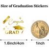 image:imageG2PLUS Graduation Stickers  120Pcs Class of 2026 Stickers 16in Silver Foil Graduation Cap Stickers Transparent Envelope Seal Sticker for Congrats Grad Invitation and Grad Party FavorsCongrats Grad  Gold