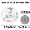 image:imageG2PLUS Graduation Stickers  120Pcs Class of 2026 Stickers 16in Silver Foil Graduation Cap Stickers Transparent Envelope Seal Sticker for Congrats Grad Invitation and Grad Party FavorsClass of 2026  Silver